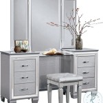 Allura Silver Panel Bedroom Set
