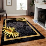 Black And Gold Rugs For Bedroom