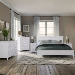 White Solid Wood Bedroom Furniture